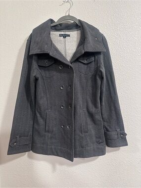 Ezekiel Double-Breasted Charcoal Pea Coat